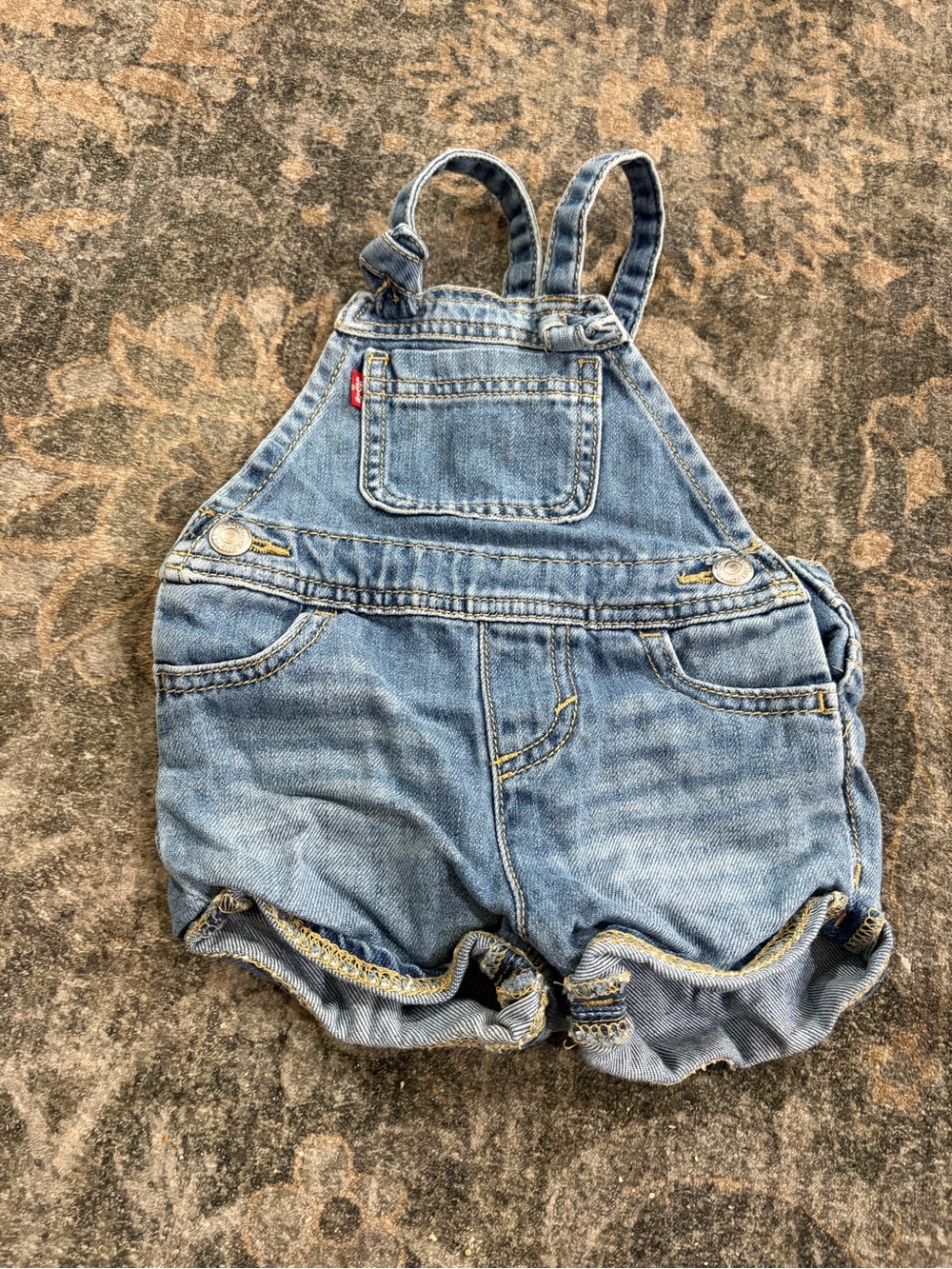 Levi's Kids Light Blue Denim Short Overalls